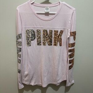 PINK Victoria's Secret Light Pink Logo Tee